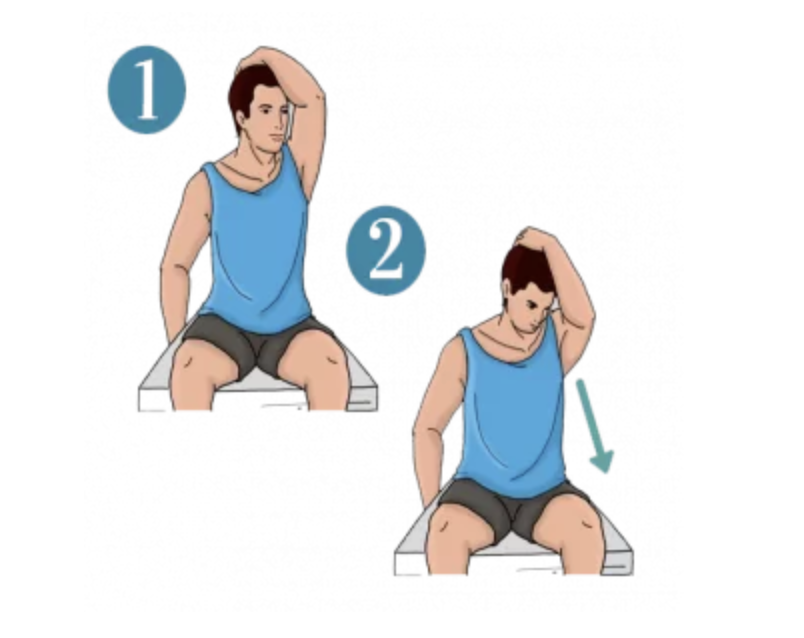 Gentle neck stretches for text neck